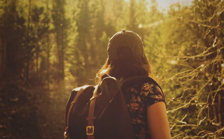 Girl Hiking Alone